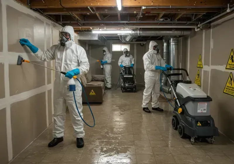 Basement Moisture Removal and Structural Drying process in Benjamin, UT